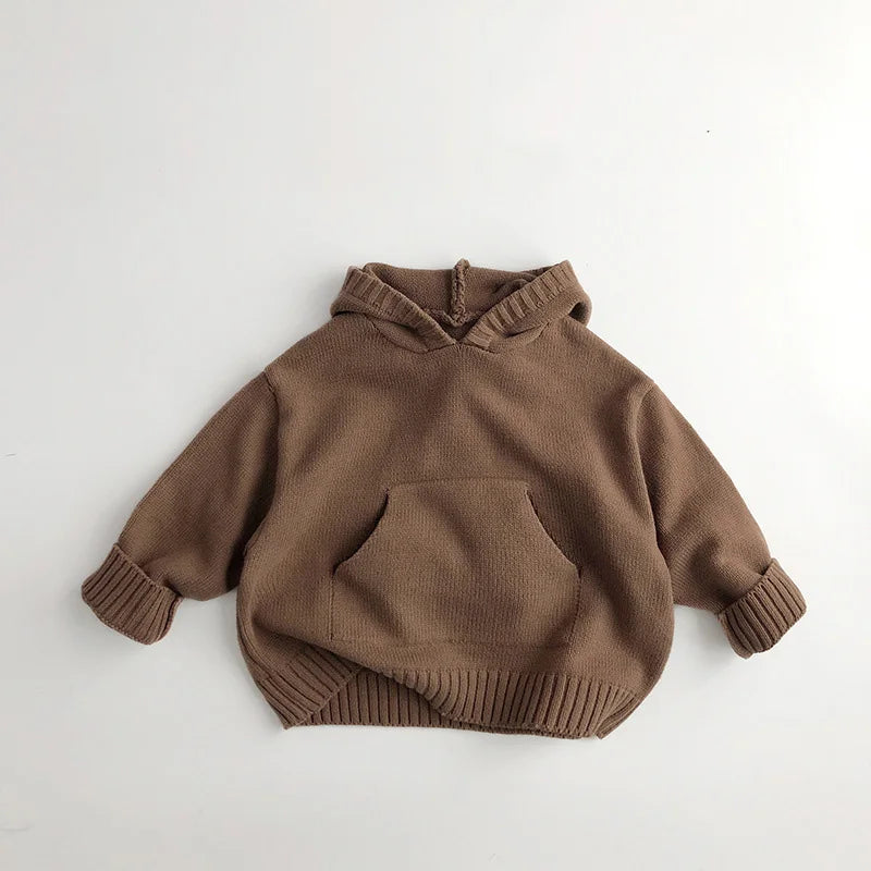 Classic Knit Hoodie in Coffee