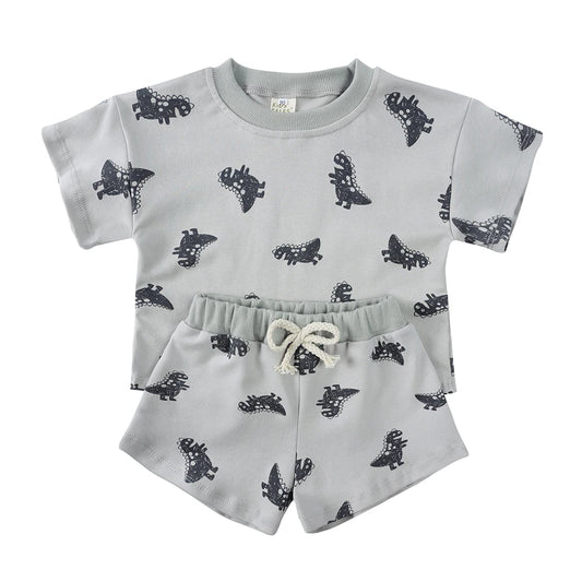 T-shirt + Shorts Set - Dino Print
