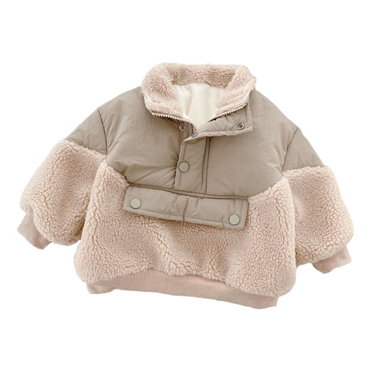 Sherpa Two Toned Pullover Jacket