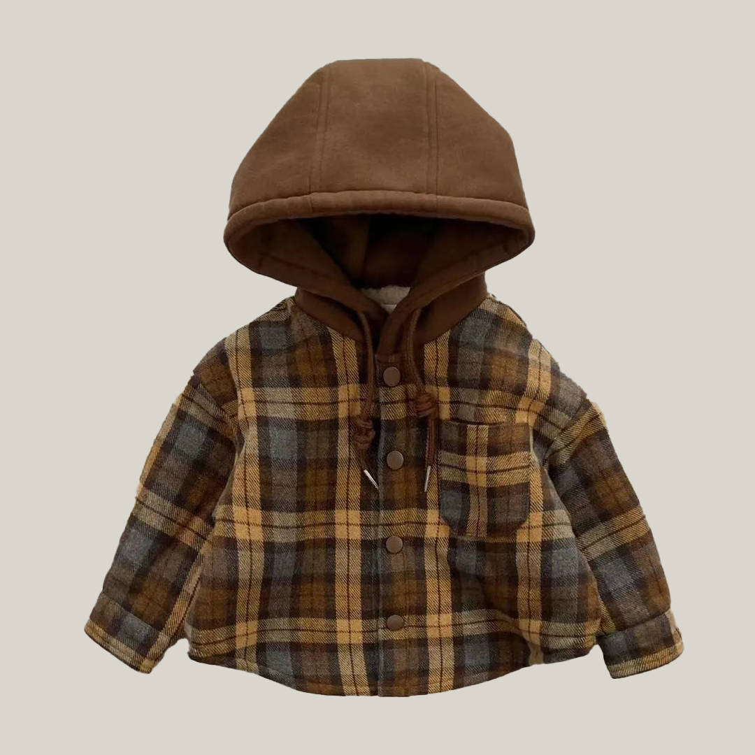 Plaid Fleece Lined Button Up Fall Jacket