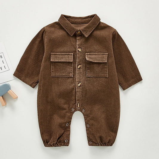 Corduroy Jumpsuit in Brown