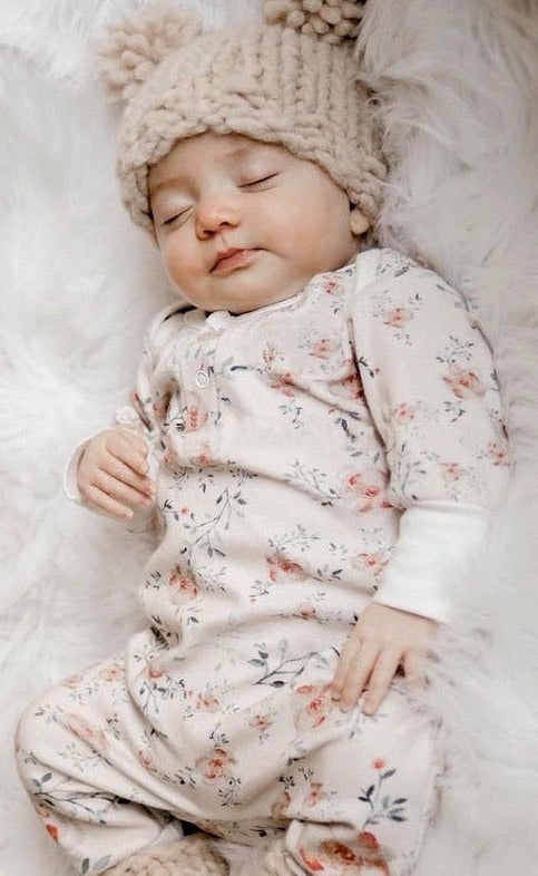 Rose Print Cotton Onesie