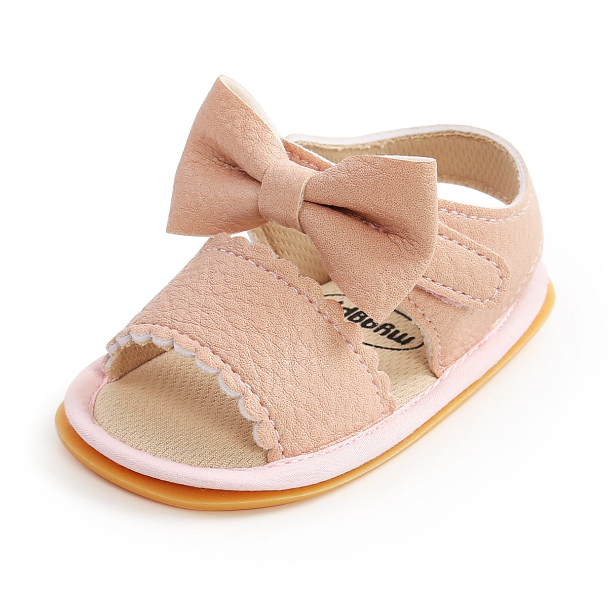 Summer Bow Sandals in Blush