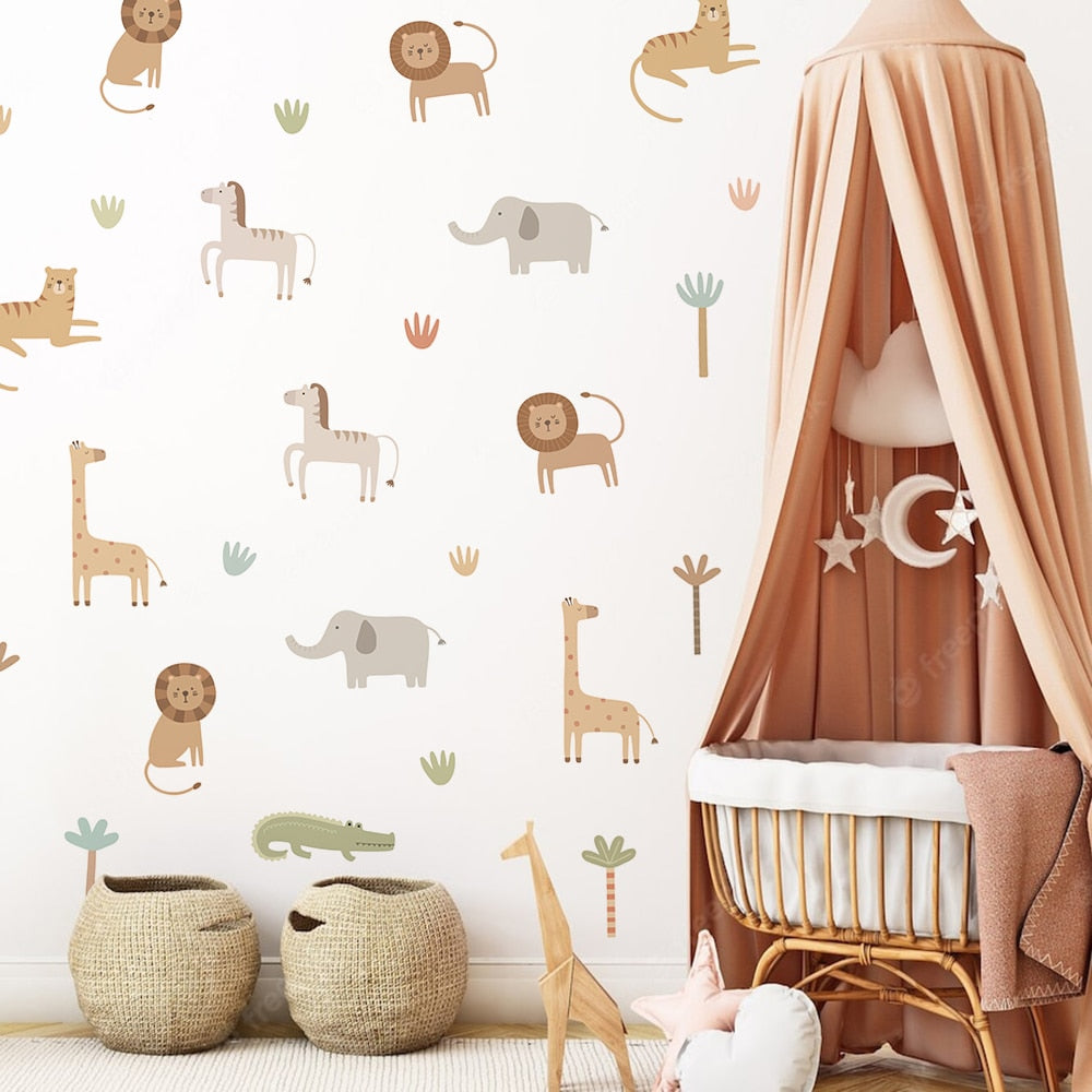 Nursery Wall Decor | Pastel Safari Theme