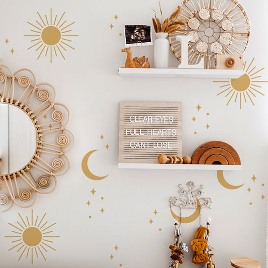 Nursery Wall Decals | Sun, Moon & Stars