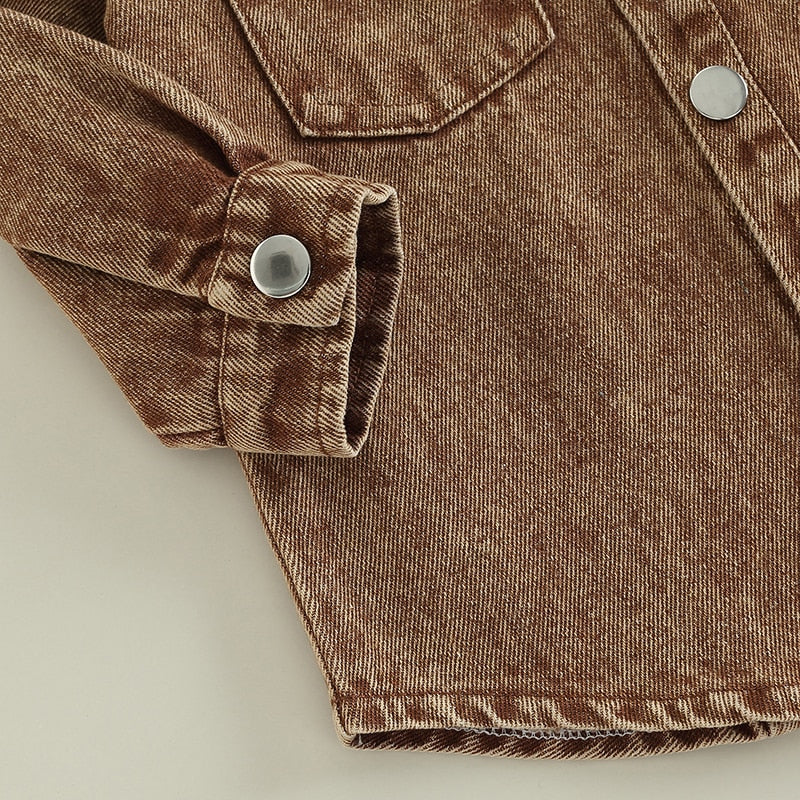 Utility Shirt Jacket in Brown