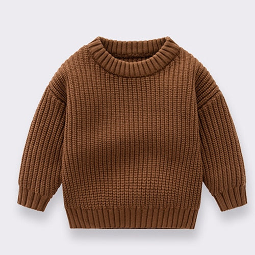 Knit Pullover Sweater in Caramel