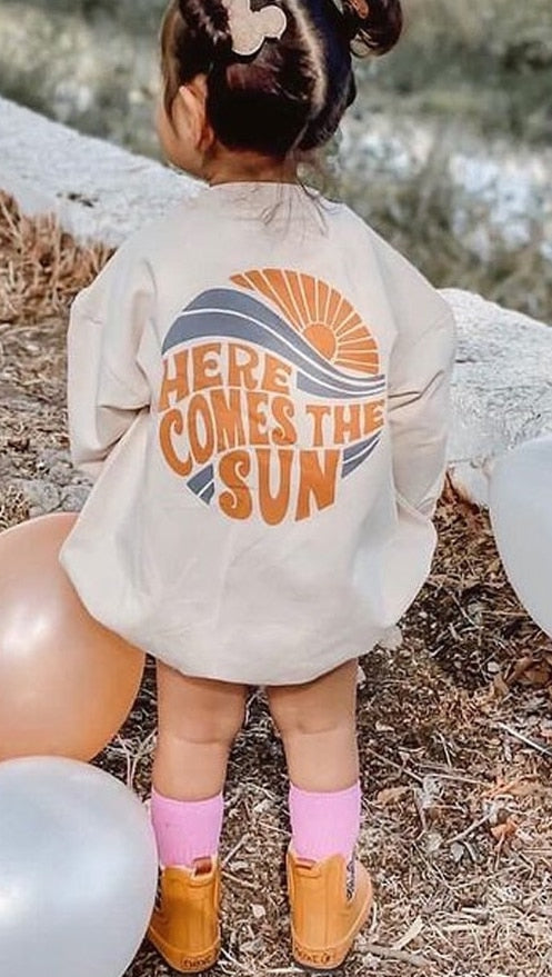 Here Comes the Sun Sweatshirt Romper