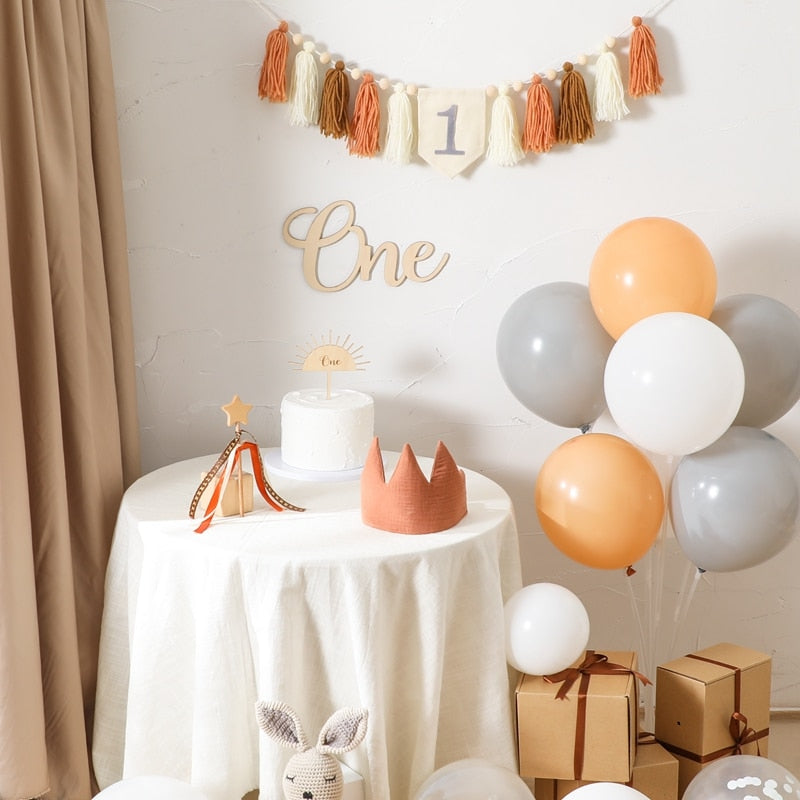 5 Piece Birthday Party Set - Neutrals