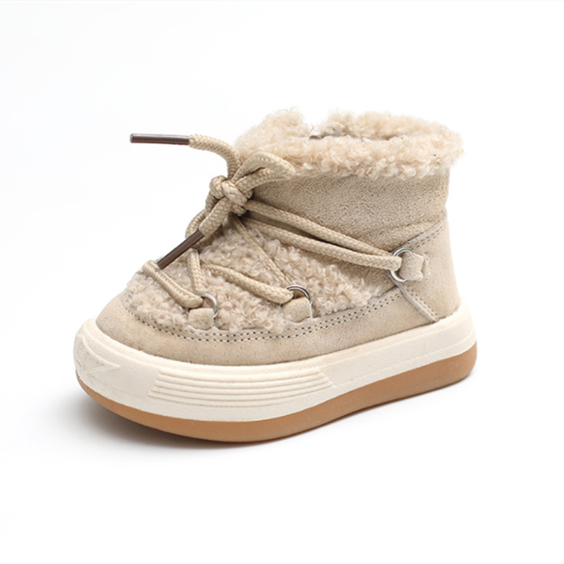 Sherpa Lace Up Booties