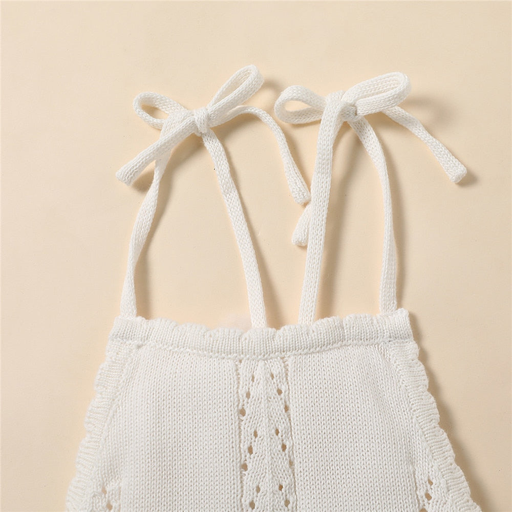 Sling Knit Romper with Drawstring Shorts