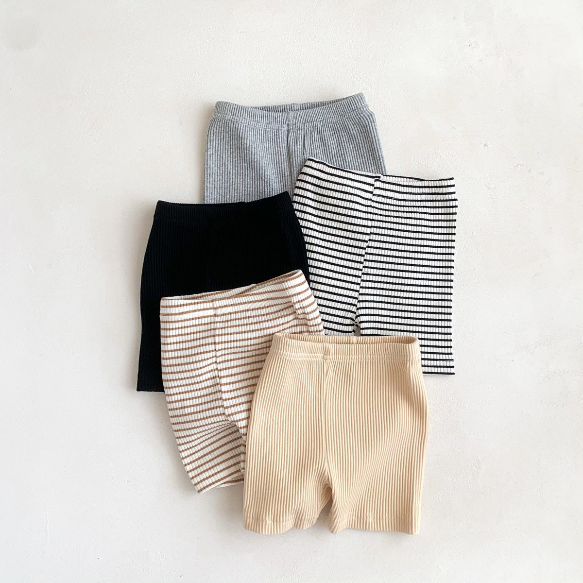 Ribbed Stretchy Summer Shorts