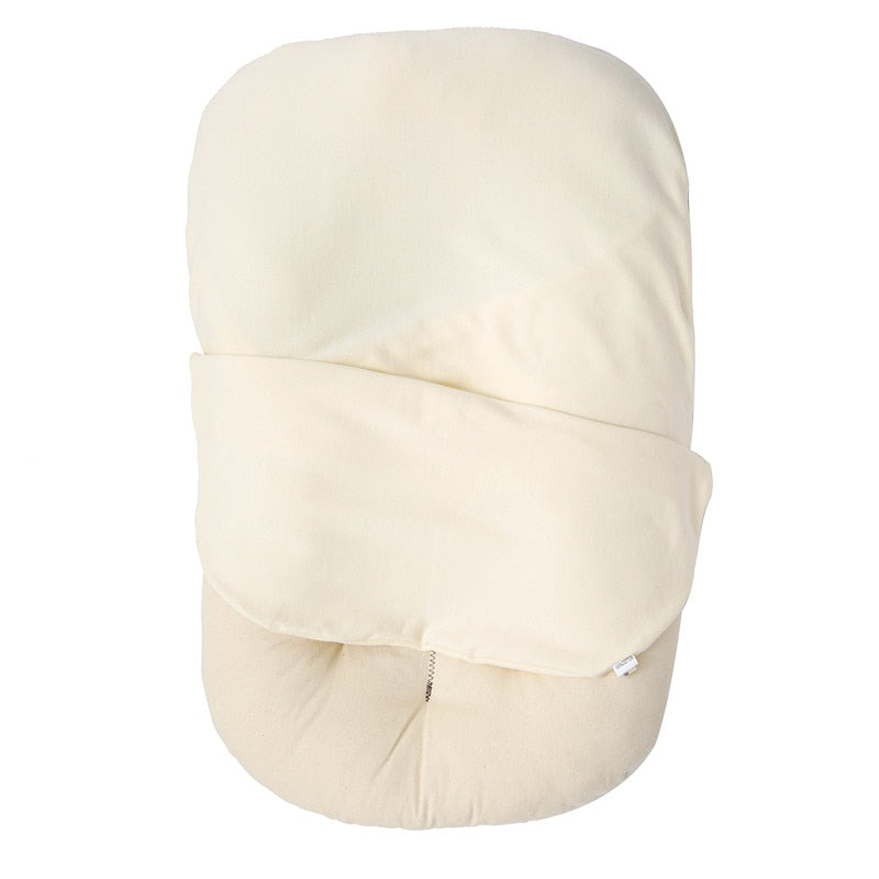 Cotton Baby Lounger with Removable Cover in Cream