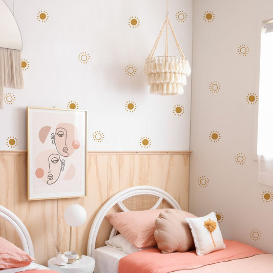 Nursery Wall Decals | Hand Drawn Suns