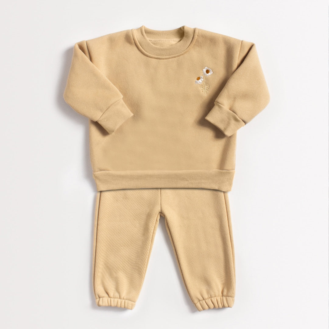 Dreaming of Daisies Sweatsuit in Khaki