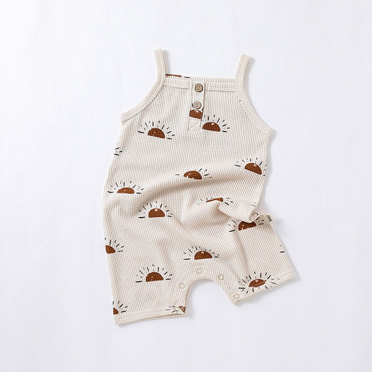 Sunrise Cotton Waffle Romper Tank