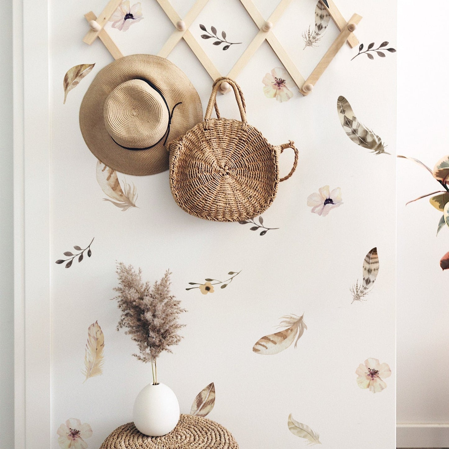 Nursery Wall Decals | Feathers & Foliage