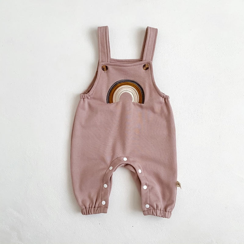 Rainbow Overalls in Rosebrown