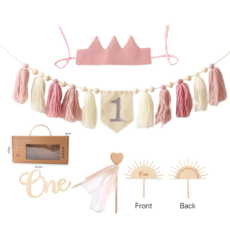 5 Piece Birthday Party Set - Pink