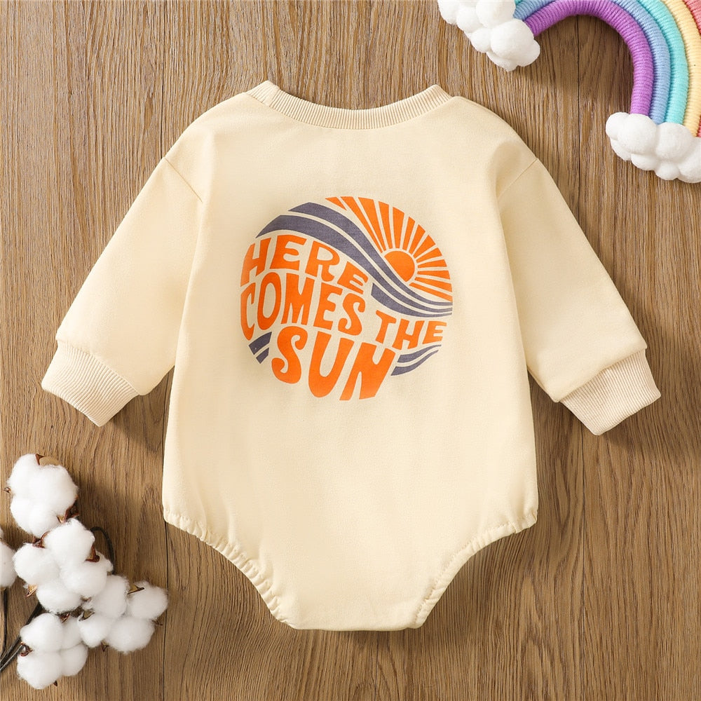 Here Comes the Sun Sweatshirt Romper