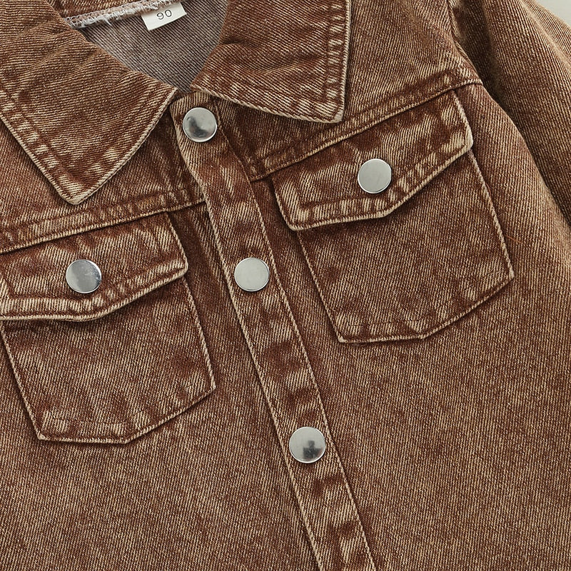 Utility Shirt Jacket in Brown