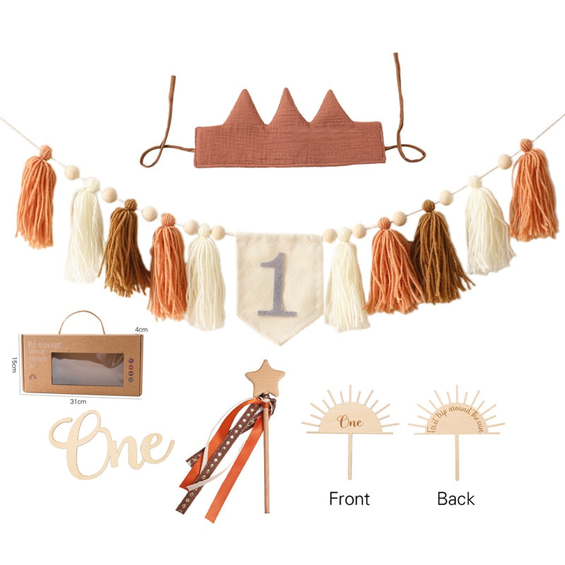 5 Piece Birthday Party Set - Neutrals