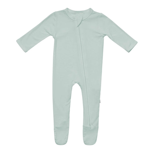 Ultra Soft Zippered Footie in Mint