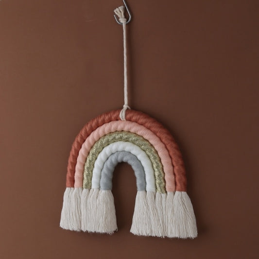 Macrame Rainbow Wall Hanging - Blush