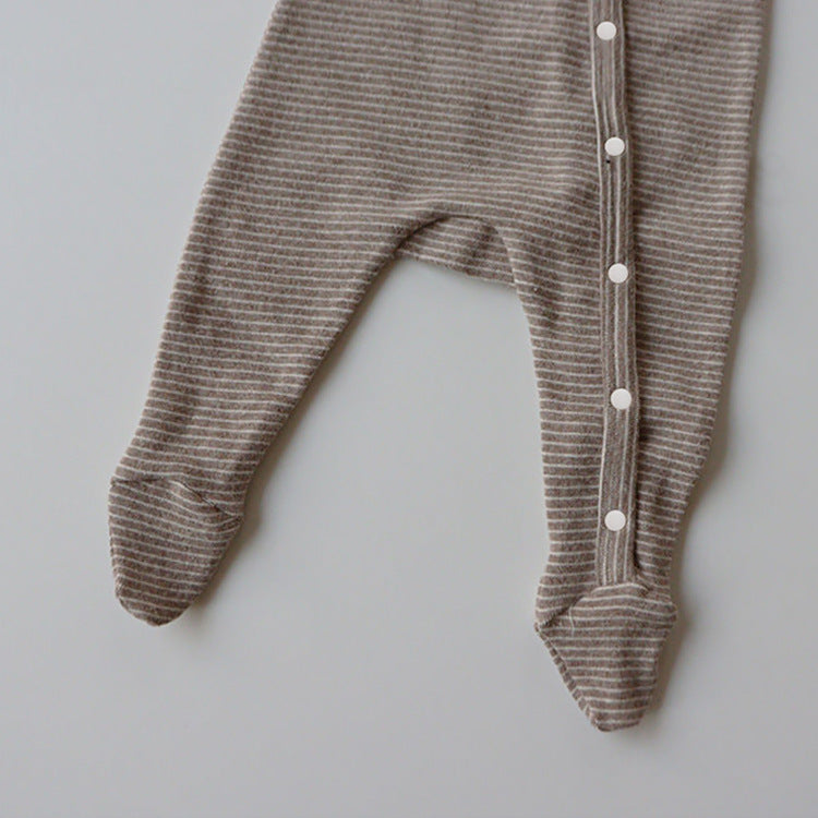 Neutral Striped Onesie - Sand