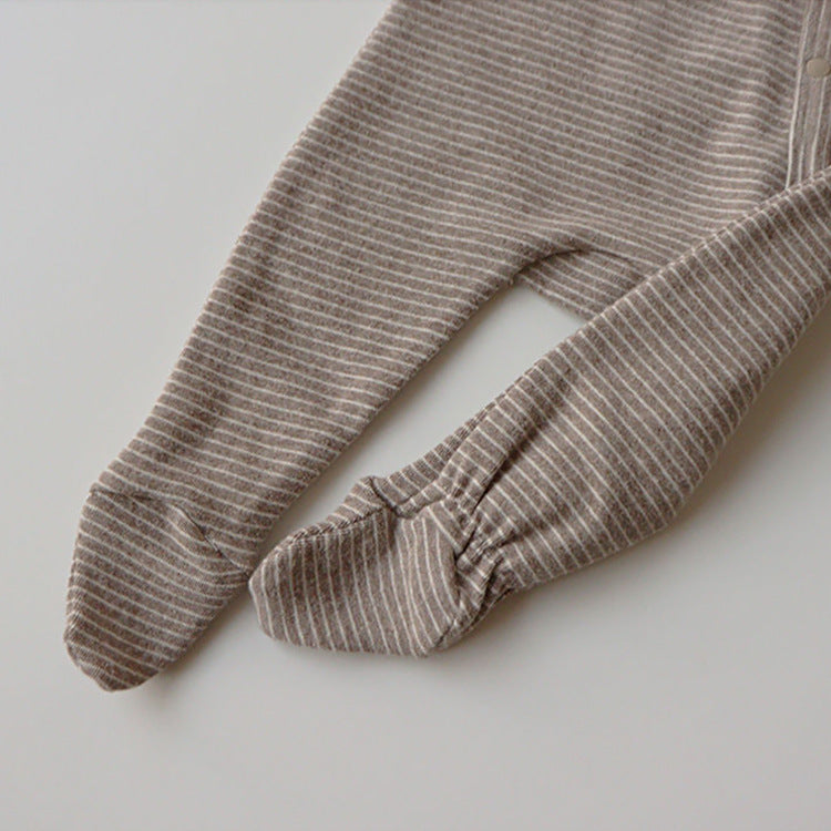 Neutral Striped Onesie - Sand