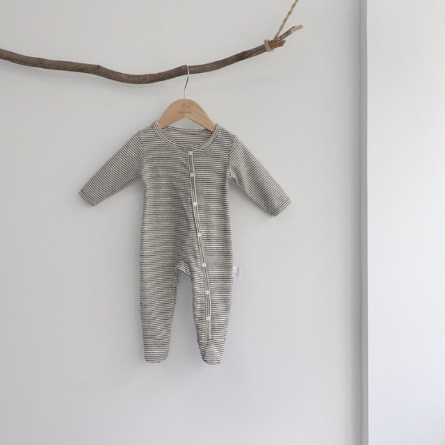 Neutral Striped Onesie - Beige