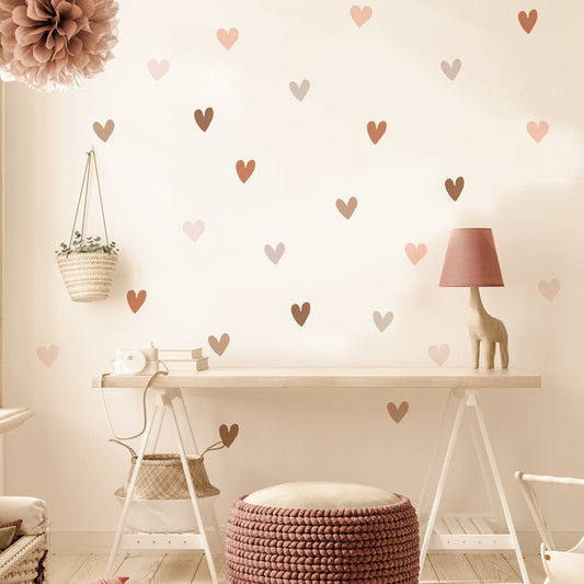 Boho Hearts Nursery Wall Decals